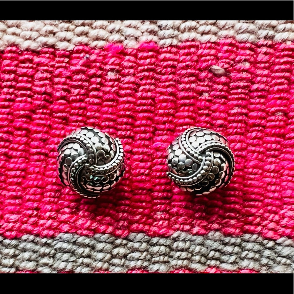 John Hardy Dot Silver Knot Earring